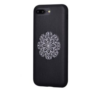 - DEVIA Apple iPhone 7 Plus / 8 Plus Flower Embroidery Case Black melns