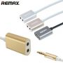 Remax 3.5mm Share Jack Cable RL-20S Grey pelēks