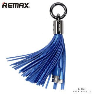 Remax Universal Tassels Ring Data Cable for Lightning Blue