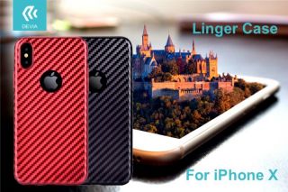 - DEVIA Apple iPhone X LINGER Case Red sarkans