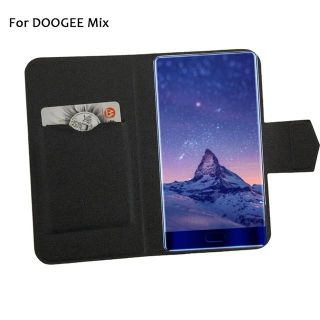 DooGee MIX Flip cover + tempered glass Black melns