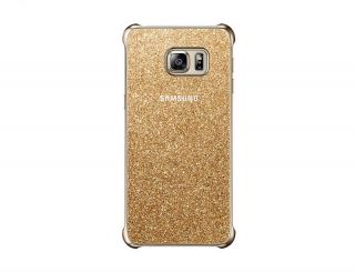 Samsung EF-XG928CFEGWW Glitter Cover Oriģināls Aizmugures Maks priek&amp;amp;#353; G928 Galaxy S6 Edge Plus Zeltains EU Blister