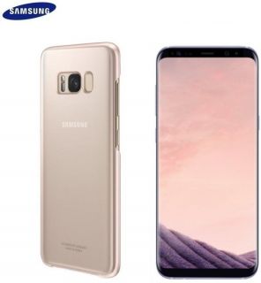 Samsung EF-QG955CPEGWW Clear Cover Oriģināls Aizmugures Maks priek&amp;amp;#353; G955 Galaxy S8 Plus Caurspīdīgs / Rozā EU Blister