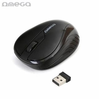 Omega OM0415B Bezvadu Optiskā Datora Pele ar 1000 DPI USB Melna