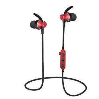 Platinet Premium Bluetooth 4.2 Sport Headset &amp;amp;amp; Handsfree Bezvadu Sporta Austiņas  /  MicroSD Kar&amp;amp;#353;u Lasītājs  /  A2DP  /  Sarkanas