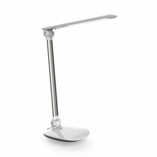 Platinet PDLKS065W Nolokāma 6W Led Galda Lampa 3 gaismas līmeņi AC Tīkla 220V Adapteris Sudraba