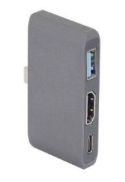 - RO-AD2 3 in 1 USB-C Multiport Adapteris  /  USB 3.0  /  HDMI  /  USB-C  /  Pelēks