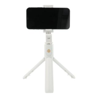 - 2in1 Universāls Selfie Stick + Tripod Statnis ar Bluetooth Tālvadības pulti / Balts