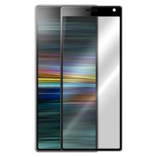 MyScreen Glass Edge Tempered Glass Aizsargstikls Pilnam Ekrānam Sony Xperia 10 Plus Melns