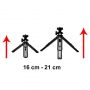 Mini Universāls 3in1 Tripod  /  Selfie Stick  /  Turētājs GoPro un Citām Sporta kamerām Melns