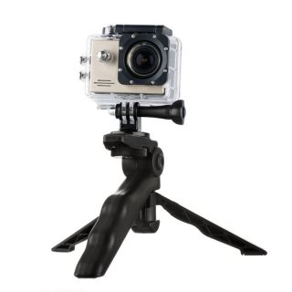 - Universāls Tripod  /  Turētājs priekš GoPro  /  SJCAM  /  Xiaomi un Citām Sporta kamerām Melns