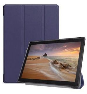 - Book Tri Fold Grāmatveida Maks Planšetdatoram Huawei MediaPad M5 Lite 10.1'' Zils