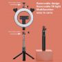 V5 Universāls Selfie Stick ar 3 toņu LED lampu  /  Tripod Statnis  /  Bluetooth Tālvadības pults  /  Melns