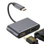 PMMA9832 Adapteris no Type-C uz HDMI & VGA Melns