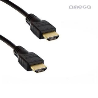 Omega OCHB10 HDMI Gold Platted Kabelis 19pin  /  2160p  /  Ultra HD  /  4K  /  10m Melns zelts