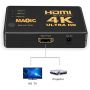 HDMI 4K ātrgaitas sadalītājs 3 HDMI ieejas  /  tālvadības pults  /  infrasarkanais kabelis