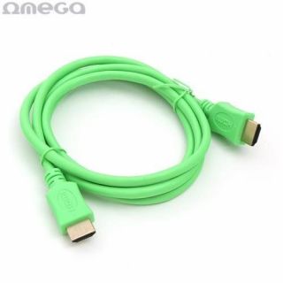 Omega OCHB41G HDMI Gold Platted Kabelis 19pin  /  2560p  /  Full HD  /  4K  /  1.5m  /  Zaļš zelts