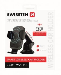 - W2-HK3 Turētājs Ar 15W Wireless Uzlādi + Micro USB Vads 1.2m Melns