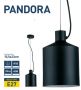 PPL01B Pendant Lampa Pandora Melna