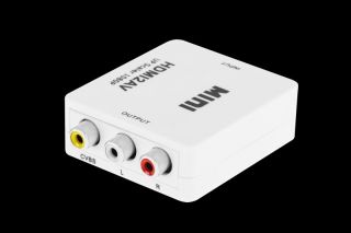 - Signāla Pārveidotājs no HDMI uz RCA +Audio Balts