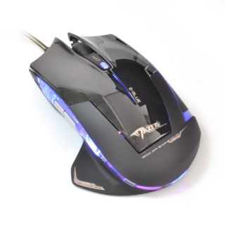 - EMS124BK Mazer Spēļu Datora Pele ar Papildus Pogām  /  RGB  /  2400 DPI  /  Avago Chipset  /  USB Melna