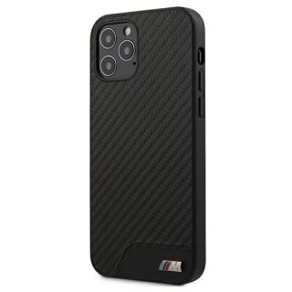 BMW BMHCP12LCABBK M Collection Carbon Back Case Aizmugurējais Karbona Apvalks Telefonam Apple iPhone 12 Pro Max