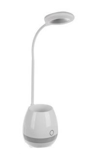 - LED Galda lampa ar Bluetooth Skaļruni un Organizatoru  /  5W  /  1200 mAh  /  Balta