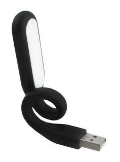 - Elastīga USB Silikona Lampa Melna