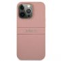 GUHCP13LPSASBPI Saffiano Stripe Back Case Aizmugurējais Aizsargapvalks priekš Apple iPhone 13  /  13 Pro Rozā