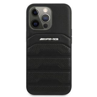 - AMG AMHCP13LGSEBK Back Case Aizmugurējais Ādas Apvalks Telefonam Apple iPhone 13 Pro Melns