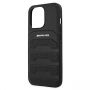 AMG AMHCP13LGSEBK Back Case Aizmugurējais Ādas Apvalks Telefonam Apple iPhone 13 Pro Melns