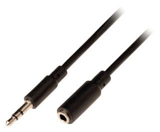 - Aux Audio vads 3.5 mm M -> 3.5 mm F 2m Melns