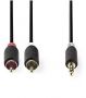 Aux Audio vads 3.5 mm -> 2x RCA 3m Melns