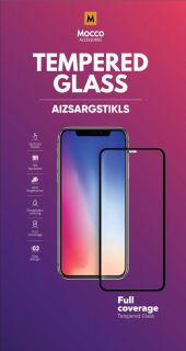 - Full Face  /  Full Glue Tempered Glass Aizsargstikls Pilnam Ekrānam Xiaomi Mi 11i 5G Melns