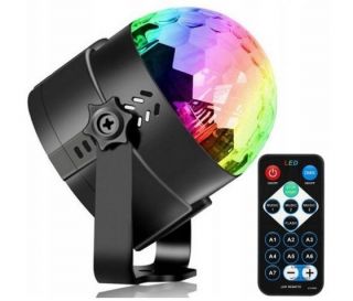 - Projektors  /  Disko bumba  /  RGB  /  LED ar Tālvadības pulti