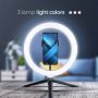 V10 Universāls Tripod Statnis priekš Selfie ar 3 toņu LED lampu Melns
