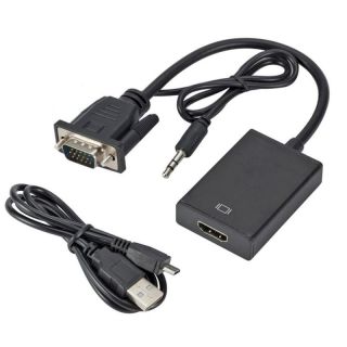 - Signāla Pārveidotājs no VGA uz HDMI +Audio