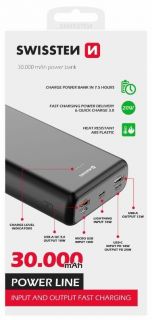 - Line Power Banka Ārējās Uzlādes Baterija 2xUSB  /  USB-C  /  Micro USB  /  Lightning  /  20W  /  30000 mAh