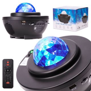- Rotējošais Zvaigžņu Projektors  /  Bluetooth Skaļrunis  /  LED  /  ar Tālvadības pulti