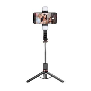 - Pro Selfie Stick ar Bluetooth Tālvadības pulti / Tripodu izvelkamu / Noņemamas Lampas