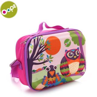 - Oops Owl 3D Krāsaina mīksta bērnu pusdienu somiņa ar 2 roku siksniņām no 18m+ 24x10x19cm Rozā 31006.12