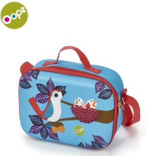 - Oops Bird 3D Krāsaina mīksta bērnu pusdienu somiņa ar 2 roku siksniņām no 18m+ 24x10x19cm Zila 31006.32