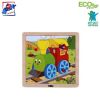 Rotaļlietas un spēles bērniem - Woody 93017 Eko koka attīsto&amp;#353;ā puzle ''Vilciens'' 4...» 