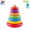 Rotaļlietas - Woody 90003 Attīsto&amp;#353;a krāsaina Eko Koka Piramīda 7...» 