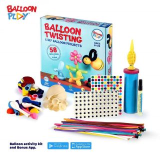 - BalloonPlay Pro Balona Formu Veidojo&amp;amp;#353;ais Aktivitātes Komplekts ar savu Apmācības aplikāciju un Pumpi