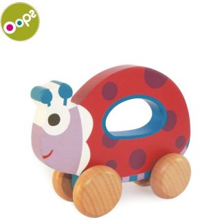 - Oops Ladybug stumjamā Koka attīsto&amp;amp;#353;a rotaļlieta bērniem no 9m+ 17x6.5x19cm Krāsaina 17008.22