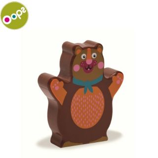 - Oops Bear Koka attīsto&amp;amp;#353;a rotaļlieta bērniem no 6m+ 13.5x2.2x18.5cm Brūna 13008.11