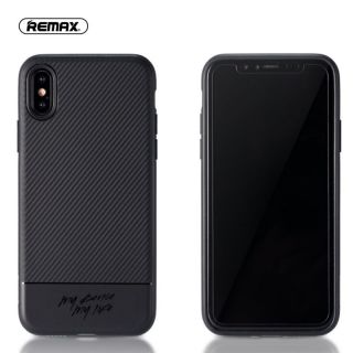 Remax RM-1632 Vigor sērijas ar īpašu aizsardzību aizmugures maks priekš Apple iPhone X  /  iPhone 10  /  iPhone XS Melns