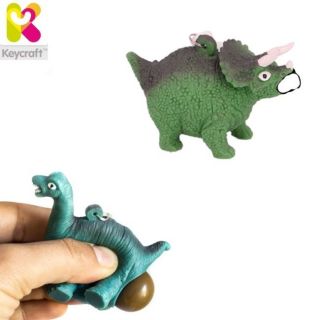 - KeyCraft NV378 Smieklīgs Saspie&amp;#382;amais Anti-stress atslēgu piekariņ&amp;#353; Triceratops 5.5cm Zaļ&amp;#353;