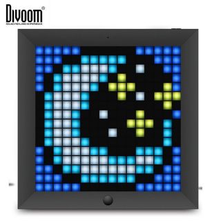 - Divoom Pixoo Led Diy Pikseļu Art Rāmis 16x16cm Gudrais Pulkstenis ar Interjera un Gaismas Audio Vizualizāciju Melns